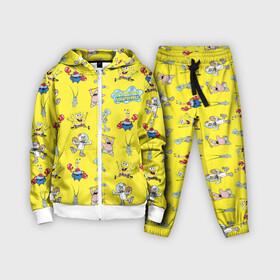 Детский костюм 3D с принтом SpongeBob pattern в городе Новоалтайск,  |  | Тематика изображения на принте: sponge bob | spongebob | губка боб | квадратные штаны | мистер крабс | патрик | сквидвард | сквэр пэнтс | спанч боб | сэнди чикс | шелдон планктон