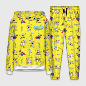 Женский костюм 3D (с толстовкой) с принтом SpongeBob pattern в городе Новоалтайск,  |  | Тематика изображения на принте: sponge bob | spongebob | губка боб | квадратные штаны | мистер крабс | патрик | сквидвард | сквэр пэнтс | спанч боб | сэнди чикс | шелдон планктон