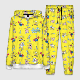 Женский костюм 3D с принтом SpongeBob pattern в городе Новоалтайск,  |  | Тематика изображения на принте: sponge bob | spongebob | губка боб | квадратные штаны | мистер крабс | патрик | сквидвард | сквэр пэнтс | спанч боб | сэнди чикс | шелдон планктон