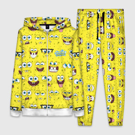 Женский костюм 3D с принтом Губка Боб паттерн в городе Новоалтайск,  |  | sponge bob | spongebob | губка боб | квадратные штаны | сквэр пэнтс | спанч боб