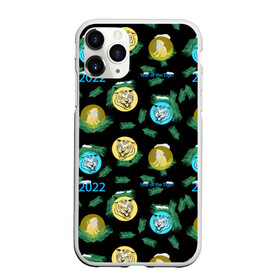Чехол для iPhone 11 Pro Max матовый с принтом Новогодний принт с тиграми в городе Новоалтайск, Силикон |  | 2022 | christmas cat | kitten | mood | toys | tree | year | год | елка | елки | елочные | золотой | игрушки | кот | котенок | кошачьи | настроение | новогодние | новый тигра | пушистая | снежная | тигр | фон | черный