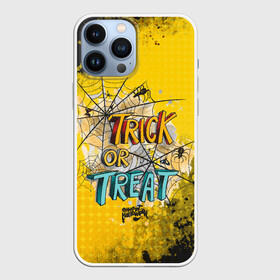 Чехол для iPhone 13 Pro Max с принтом Trick or treat в городе Новоалтайск,  |  | Тематика изображения на принте: halloween | арт | графика | лого | мистика | надпись | праздник | тыква | ужасы | хэллоуин