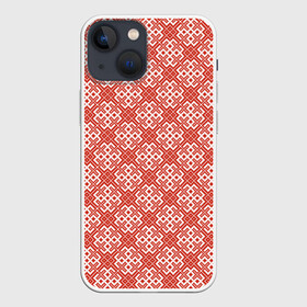 Чехол для iPhone 13 mini с принтом Славянская Обережная Вышивка в городе Новоалтайск,  |  | вышиванка | вышивка крестом | звезда руси | коловрат | макошь | обереги славян | обережная вышивка | орнамент | родноверие | русич | русская рубашка | русь | сварог | славянин