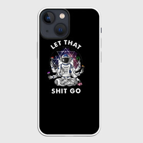 Чехол для iPhone 13 mini с принтом Космонавт на чиле в городе Новоалтайск,  |  | йога | космонавт | медитация | на чиле | шесть рук
