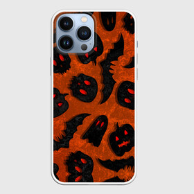 Чехол для iPhone 13 Pro Max с принтом Halloween print в городе Новоалтайск,  |  | Тематика изображения на принте: halloween | подарок на хэллоуин | страшный принт | тыква хэллоуин | ужастик | хэллоуин