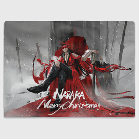 Плед 3D с принтом Naraka Merry Christmass в городе Новоалтайск, 100% полиэстер | закругленные углы, все края обработаны. Ткань не мнется и не растягивается | battle royal | game | games | naraka bladepoint | блэйд поинт | игра | игры | королевская битва | нарака блэйдпоинт