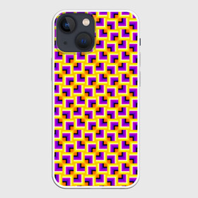 Чехол для iPhone 13 mini с принтом Фон с квадратами (иллюзия движения) в городе Новоалтайск,  |  | Тематика изображения на принте: абстракция | аум | галлюцинация | зазеркалье | игра ума | иллюзии | индиго | майя | мантра | медитация | мираж | неон | нирвана | обман зрения | ом | оптические иллюзии | просветление | психоделика