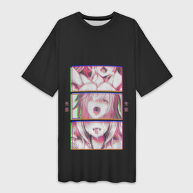 Платье-футболка 3D Ahegao девушка: в городе Новоалтайск,  |  | ahegao | ахегао | девушка | розовый