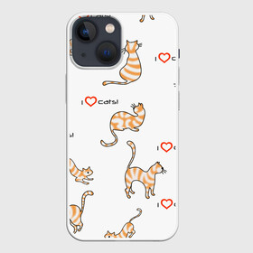 Чехол для iPhone 13 mini с принтом Кот   моя любовь в городе Новоалтайск,  |  | cat | звери | кот | котенок | котик | коты | кошка | кошки