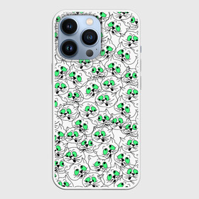 Чехол для iPhone 13 Pro с принтом Веселые кошачьи глазки в городе Новоалтайск,  |  | Тематика изображения на принте: cat | звери | кот | котенок | котик | коты | кошка | кошки