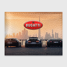 Обложка для студенческого билета с принтом Bugatti на фоне Дубая ОАЭ с логотипом в городе Новоалтайск, натуральная кожа | Размер: 11*8 см; Печать на всей внешней стороне | bugatti chiron | bugatti veyron | бугатти | гиперкары | дубай | закат | оаэ | спортивные машины | спорткары