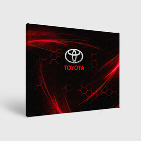 Холст прямоугольный с принтом [Toyota] Неоновые соты в городе Новоалтайск, 100% ПВХ |  | auto | sport | toyota | авто | автомобиль | бренд | спорт | тойота