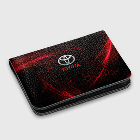 Картхолдер с принтом с принтом [Toyota] Неоновые соты в городе Новоалтайск, натуральная матовая кожа | размер 7,3 х 10 см; кардхолдер имеет 4 кармана для карт; | auto | sport | toyota | авто | автомобиль | бренд | спорт | тойота