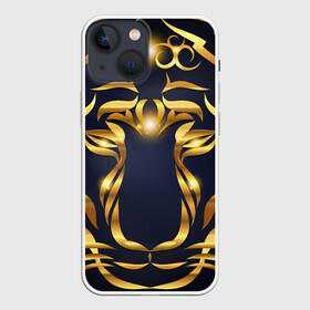Чехол для iPhone 13 mini с принтом Золотой символ года Тигр в городе Новоалтайск,  |  | Тематика изображения на принте: в чем встречать новый год | золотой узор | идея подарка на новый год | подарок на новый год | символ нового года | тигр золотой | тигр символ года 2022 | узоры из золота