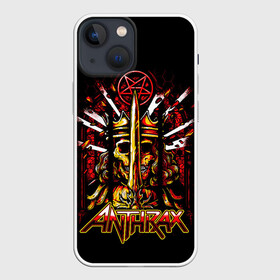 Чехол для iPhone 13 mini с принтом Anthrax   For All Kings в городе Новоалтайск,  |  | anthrax | for all kings | антракс | грувметал | группы | метал | музыка | рок | трэшметал