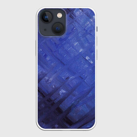 Чехол для iPhone 13 mini с принтом Синие акварельные мазки в городе Новоалтайск,  |  | акварель | арт | краски | мазки | мазки красок | рисунок | рисунок акварелью | рисунок красками