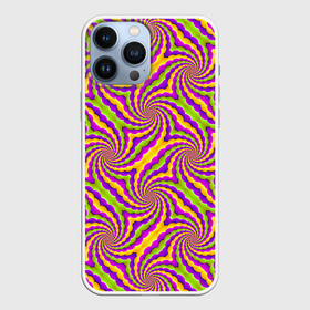 Чехол для iPhone 13 Pro Max с принтом Красочная иллюзия вращения в городе Новоалтайск,  |  | Тематика изображения на принте: абстракция | аум | галлюцинация | зазеркалье | игра ума | иллюзии | индиго | майя | мантра | медитация | мираж | неон | нирвана | обман зрения | ом | оптические иллюзии | просветление | психоделика