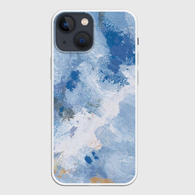 Чехол для iPhone 13 mini с принтом Небесные мазки в городе Новоалтайск,  |  | акварель | арт | краски | мазки | мазки красок | рисунок | рисунок акварелью | рисунок красками