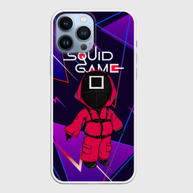 Чехол для iPhone 13 Pro Max с принтом Squid game Игра в кальмара violet в городе Новоалтайск,  |  | Тематика изображения на принте: squid game | выживание | игра в кальмара | кальмар | корейский | корея