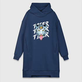 Платье-худи хлопок с принтом A tiger with a third eye в городе Новоалтайск,  |  | 2022 | 2022 год | happy new year | santa | год тигра | дед мороз | каникулы | мороз | новогодний свитер | новый год | новый год 2022 | новый год тигра | оливье | праздник | рождество | санта клаус | свитер новогодний