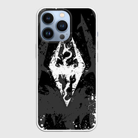 Чехол для iPhone 13 Pro с принтом TES DRAGON WHITE LOGO | БРЫЗГИ КРАСОК в городе Новоалтайск,  |  | dovahkiin | dragon | dragonborn | fus ro dah | oblivion | rpg | skyrim | tes | tes 5 | tes skyrim | tes v | the elder scrolls | the elder scrolls skyrim | we know | докавин | дракон | мы знаем | обливион | рпг | скайрим | фус ро дах