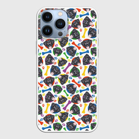 Чехол для iPhone 13 Pro Max с принтом Чёрный Лабрадор (красочный дизайн) в городе Новоалтайск,  |  | Тематика изображения на принте: animal | dog | labrador | барбос | бобик | год собаки | друг человека | животное | зверь | ищейка | кинолог | кость | лабрадор | лайка | лапы | пес | собака | собачка | хищник | чёрный лабрадор | четвероногий
