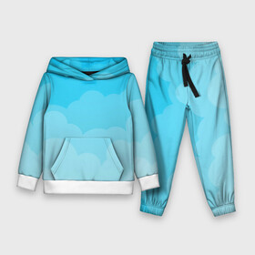 Детский костюм 3D (с толстовкой) с принтом Голубые облака в городе Новоалтайск,  |  | арт | вектор | векторный рисунок | небо | облака | облако | природа | рисунок | синий