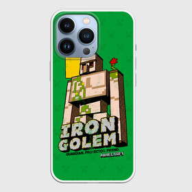 Чехол для iPhone 13 Pro с принтом Железный Голем   Minecraft в городе Новоалтайск,  |  | craft | golem | iron | mine | minecraft | блоки | голем | деревянный | добывать | железный | каменный | компьютерная игра | крафт | кубики | майн | майнкрафт | манкрафт | нейтральный моб | ремесло | скин | снежный