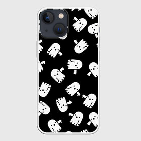 Чехол для iPhone 13 mini с принтом ПРИВИДЕНИЯ УЗОР   HALLOWEEN в городе Новоалтайск,  |  | bats | bones | ghost | halloween | pumpkin | skull | кости | летучие мыши | приведение | призрак | скелет | тыква | хеллоуин | хоррор | хэллоуин