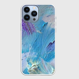 Чехол для iPhone 13 Pro Max с принтом Оставленная краска в городе Новоалтайск,  |  | Тематика изображения на принте: акварель | арт | белый | краски | мазки | мазки красок | рисунок | рисунок акварелью | рисунок красками | фиолетовый