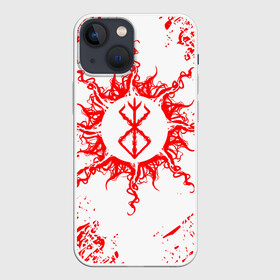 Чехол для iPhone 13 mini с принтом BERSERK, в городе Новоалтайск,  |  | berserk | аниме | берсерк | гатс | гриффит | золотой век | каска | кентаро миура | кэнтаро миура | манга | манга берсерк