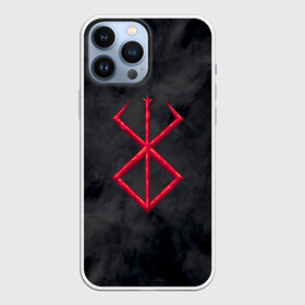 Чехол для iPhone 13 Pro Max с принтом КЛЕЙМО БЕРСЕРКА В ДЫМУ в городе Новоалтайск,  |  | Тематика изображения на принте: anime | anime berserk | behelit | berserk | guts | knight | manga | smoke | аниме | аниме берсерк | берсерк | бехелит | гатс | дым | клеймо | манга | рыцарь | япония