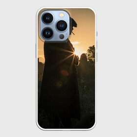 Чехол для iPhone 13 Pro с принтом Силуэт Томаса Шелби в городе Новоалтайск,  |  | Тематика изображения на принте: bandit | cillian murphy | final season | gangster | peaky blinders | thomas shelby | tommy | бандит | гангстер | острые козырьки | сериалы | томас шелби | томми | финальный сезон