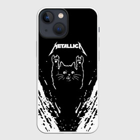Чехол для iPhone 13 mini с принтом Мяуталлика   Meowtallica. в городе Новоалтайск,  |  | metallica | кот | котэ | металлика | музыка | рок