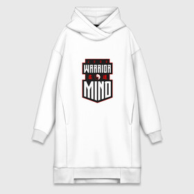 Платье-худи хлопок с принтом Разум Воина в городе Новоалтайск,  |  | fighter | japan | judo | mma | sport | ufc | warrior | боец | бой | воин | дзюдо | дзюдоист | единоборства | карате | поединок | спорт | спортсмен | чемпион | япония