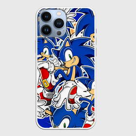 Чехол для iPhone 13 Pro Max с принтом SONIC ПАТТЕРН    СОНИК в городе Новоалтайск,  |  | animal | games | hedgehog | sega | sonic | speed | speed sonic | быстрый ёж | ёж | ёжик | игры | персонаж | сега | синий ёж | скорость | соник