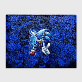 Обложка для студенческого билета с принтом SONIC LOGO   СОНИК ЛОГО в городе Новоалтайск, натуральная кожа | Размер: 11*8 см; Печать на всей внешней стороне | Тематика изображения на принте: animal | games | hedgehog | sega | sonic | speed | speed sonic | быстрый ёж | ёж | ёжик | игры | персонаж | сега | синий ёж | скорость | соник