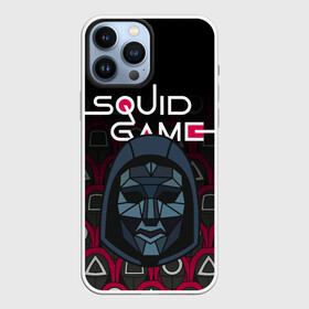 Чехол для iPhone 13 Pro Max с принтом ИГРА В КАЛЬМАРА   SQUID GAME   ВЕДУЩИЙ   УЗОР в городе Новоалтайск,  |  | Тематика изображения на принте: netflix | pattern | squid game | ведущий | игра в кальмара | игрок кальмара | кино | нетфликс | охрана | персонал | сериал | узор