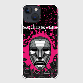 Чехол для iPhone 13 mini с принтом ИГРА В КАЛЬМАРА   SQUID GAME   ВЕДУЩИЙ   МАСКА в городе Новоалтайск,  |  | grunge | netflix | squid game | ведущий | герой | гранж | игра в кальмара | игрок кальмара | кино | маска | нетфликс | персонаж | сериал