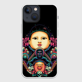 Чехол для iPhone 13 mini с принтом Игра в кальмара Кукла маски черепа в городе Новоалтайск,  |  | выживание | игра | игра в кальмара | кукла | маски | черепа