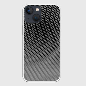 Чехол для iPhone 13 mini с принтом шестиугольная сетка в городе Новоалтайск,  |  | белый | геометрический | иллюстрация | сетка | текстура | узор | черный