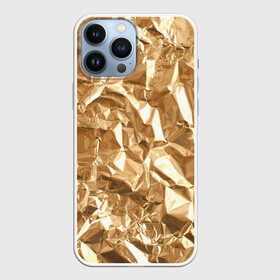 Чехол для iPhone 13 Pro Max Мятая Фольга: в городе Новоалтайск, | | золотая фольга | золотой фон | мятая фольга | принт | фольга