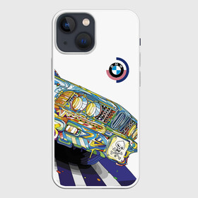Чехол для iPhone 13 mini с принтом Бэха в стиле поп арт в городе Новоалтайск,  |  | bmw | car | color | paint | pop art | skull | автомобиль | бмв | краска | поп арт | тюнинг | цвет | череп