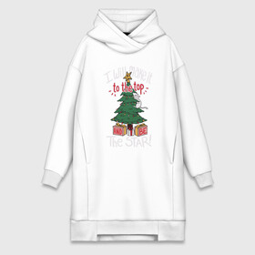 Платье-худи хлопок с принтом Cat on the tree в городе Новоалтайск,  |  | cat | christmas | garland | gifts | holiday | kitty | new year | star | tree | гирлянда | елка | звезда | кот | котик | кошка | новый год | подарки | праздник | рождество