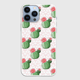 Чехол для iPhone 13 Pro Max с принтом Паттерн из кактусов в городе Новоалтайск,  |  | кактус | кактусы | минимализм | паттерн | цветы
