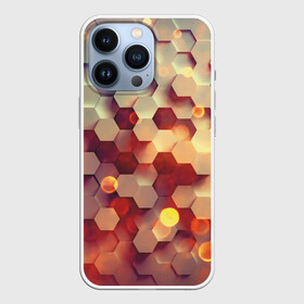Чехол для iPhone 13 Pro с принтом 3Д фигуры в городе Новоалтайск,  |  | 3d | 3д фигуры | абстракция | соты | шестигранники