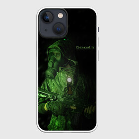 Чехол для iPhone 13 mini с принтом Чернобылит | Chernobylite в городе Новоалтайск,  |  | chernobylite | боец | выживание | маска | противогаз | сталкер | хоррор | чернобылайт | чернобылит | чернобыль