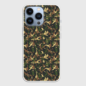 Чехол для iPhone 13 Pro с принтом Птицы (камуфляж) в городе Новоалтайск,  |  | bird | camouflage | crow | death | dis | evil | hunting camouflage | military camouflage | военный камуфляж | ворона | гуси | журавли | камуфляж | крылатые | крылья | ласточки | маскировка | масхалат | милитари | небесные | орёл