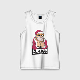 Детская майка хлопок с принтом Santa Gangster в городе Новоалтайск,  |  | art | chain | christmas | gangster | new year | santa | santa claus | арт | гангстер | новый год | очки | рождество | санта | санта клаус | цепь