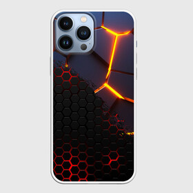 Чехол для iPhone 13 Pro Max с принтом 3D РАЗЛОМ И СТАЛЬНАЯ БРОНЯ   ПОПУЛЯРНЫЕ ТЕКСТУРЫ в городе Новоалтайск,  |  | Тематика изображения на принте: 3d | abstraction | geometry | hexagon | lol | neon | paints | steel armour | stripes | texture | triangle | wow | абстракция | брызги | геометрия | краски | неон | неоновый | разлом | соты | стальная броня | текстура